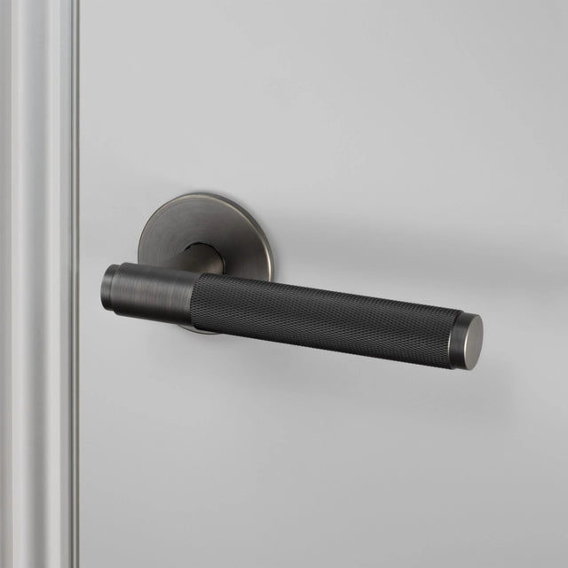 5 x Sprung door handle set - Cross Knurl | Buster + Punch