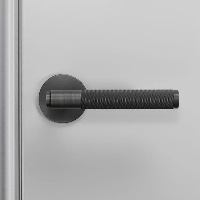 5 x Sprung door handle set - Cross Knurl | Buster + Punch