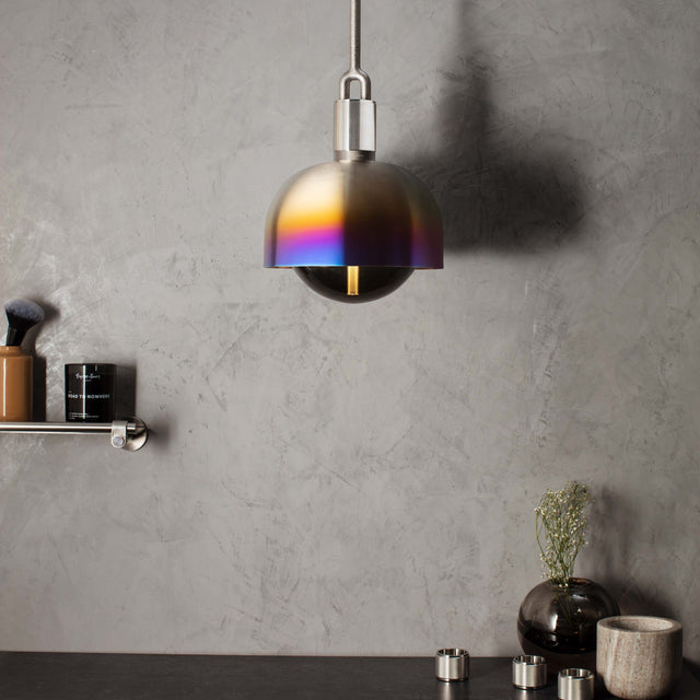 Candelabru Forked Pendant Shade Globe Medium Buster + Punch London