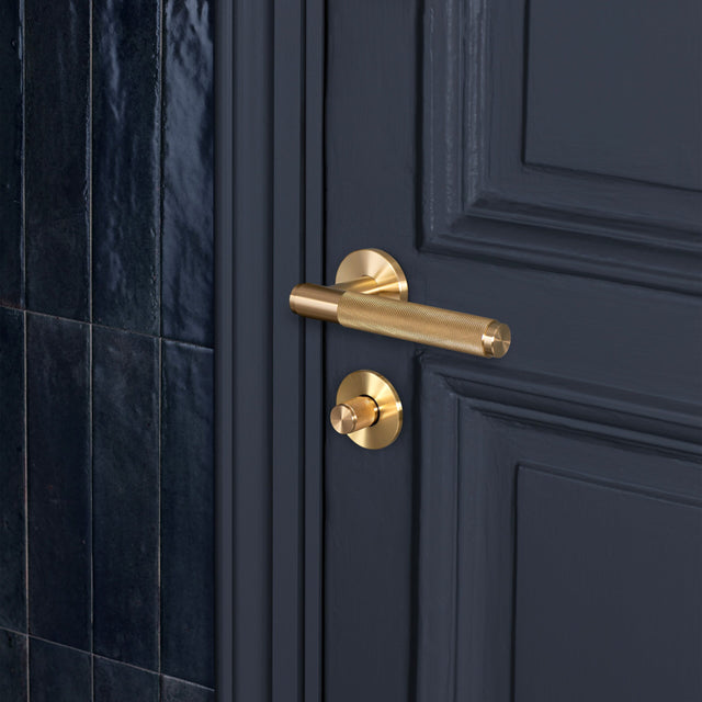 5 x Sprung door handle set - Cross Knurl | Buster + Punch