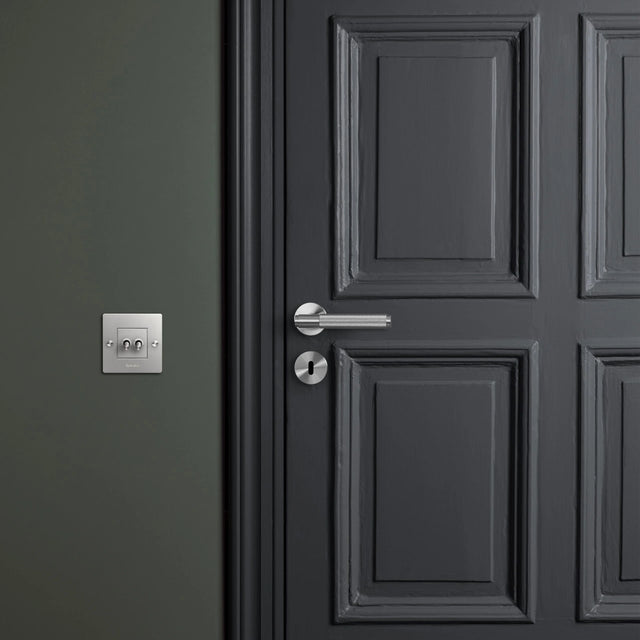 5 x Sprung door handle set - Cross Knurl | Buster + Punch
