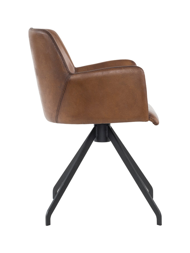 Scaun Steve Swivel cu Picioare metalice 53 W x 57 D x 77 H