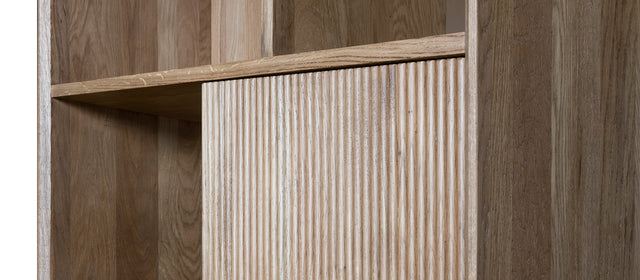 Dawson Bookcase Solid Oak 80 W x 32 D x 175 H