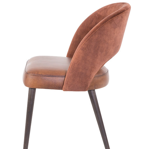 Dex Dining Chair with wooden legs 55 W x 60 D x 82 H