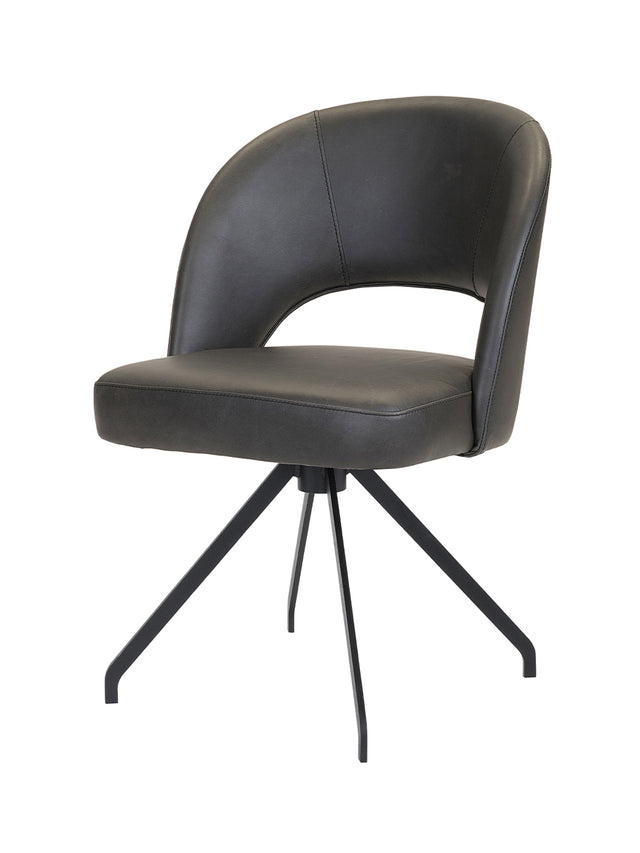 Dex Swivel Chair with Metal Legs 55 W x 60 D x 82 H