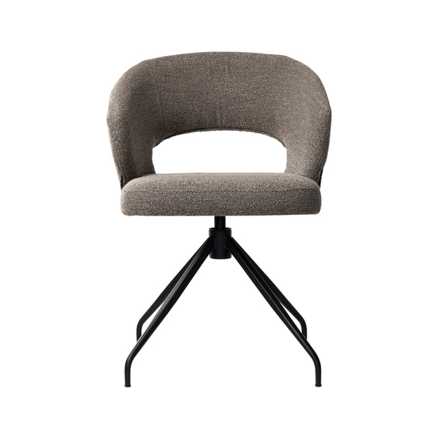 Dex Swivel Chair with Metal Legs 55 W x 60 D x 82 H