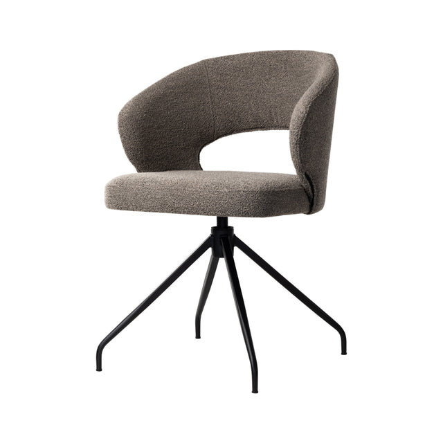 Dex Swivel Chair with Metal Legs 55 W x 60 D x 82 H