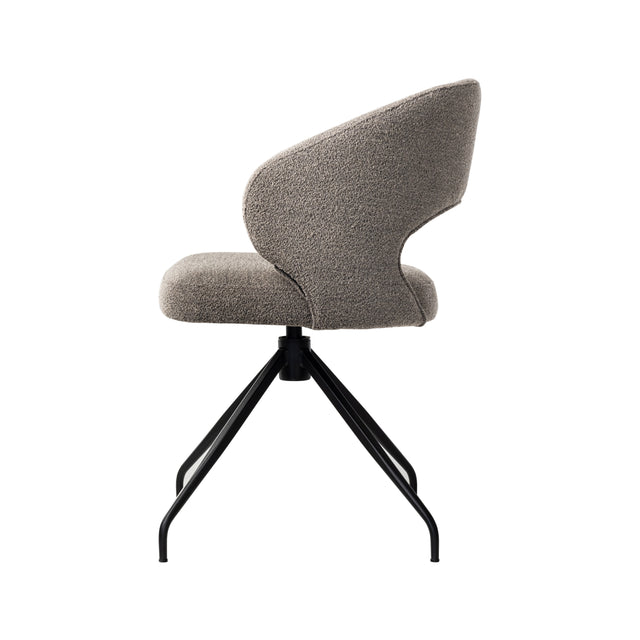 Dex Swivel Chair with Metal Legs 55 W x 60 D x 82 H