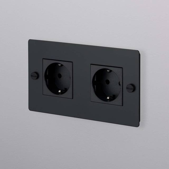 Schuko socket 2G Type F Buster + Punch