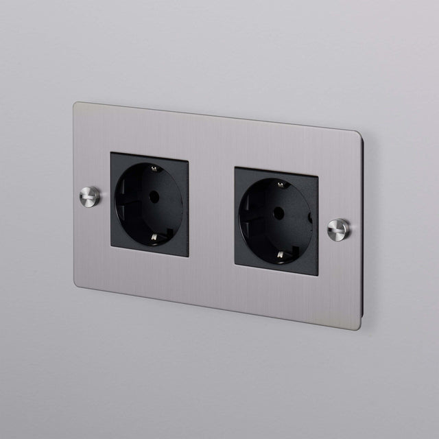 Schuko socket 2G Type F Buster + Punch