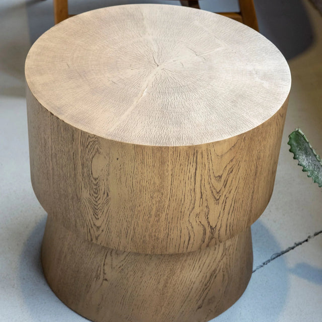 Coffee Table Log Oak 51x51x50 cm
