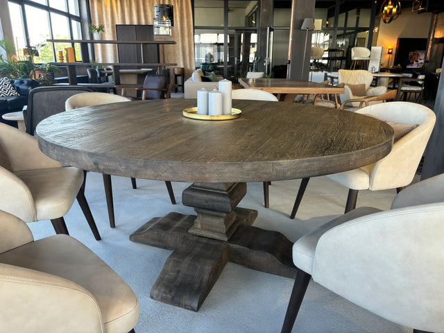 Paris Round Solid Oak Round Table
