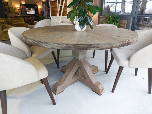 Paris Round Solid Oak Round Table