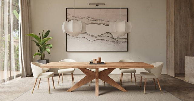 Table de salle à manger en chêne massif Sirius