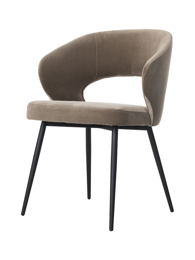 Cassius Conical Chair with Metal Legs 56 W x 56 D x 80 H