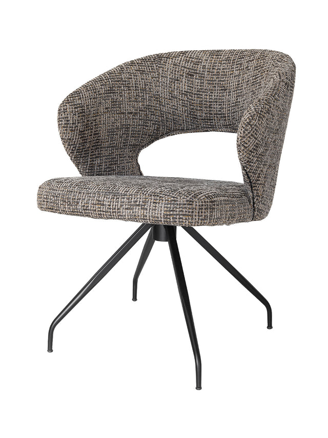 Cassius Swivel Chair with Metal Legs 56 W x 56 D x 78 H