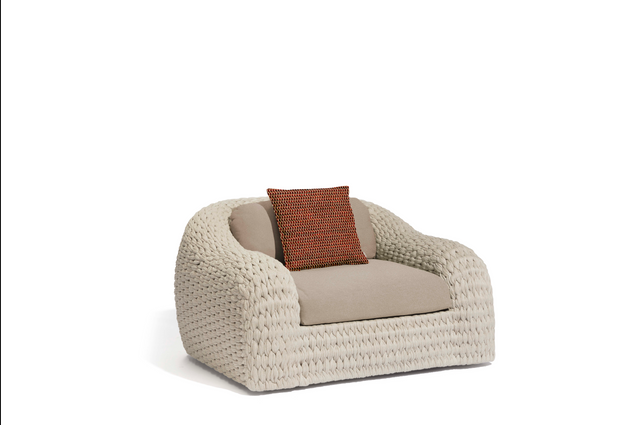 Fotoliu Lounge Manutti Kobo – Frânghie Împletită și Aluminiu