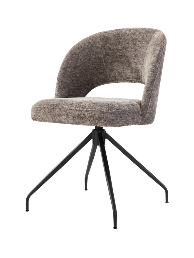 Dex Swivel Chair with Metal Legs 55 W x 60 D x 82 H
