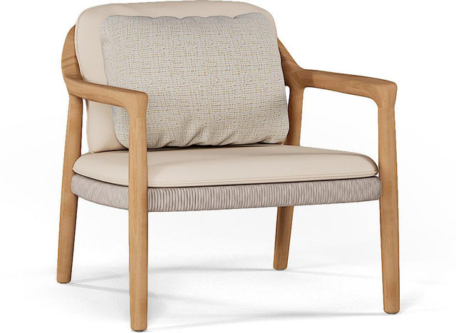 Fotoliu Lounge Manutti Yico – Teak Natural și Wicker Împletit