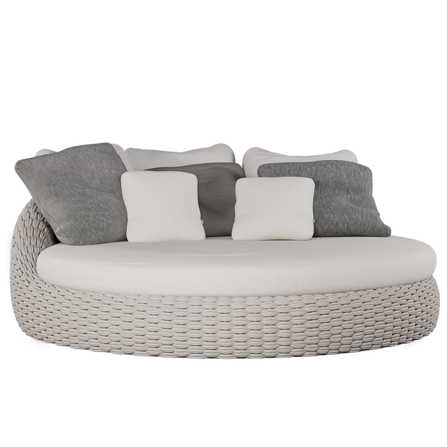 Daybed de Exterior Manutti Kobo – Frânghie Împletită, Roți 360°