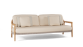 Canapea de exterior 3 locuri Manutti Yico – teak natural și wicker împletit