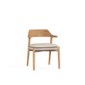 Scaun dining Manutti Yico fără brațe – teak natural și wicker Twisted Chalk