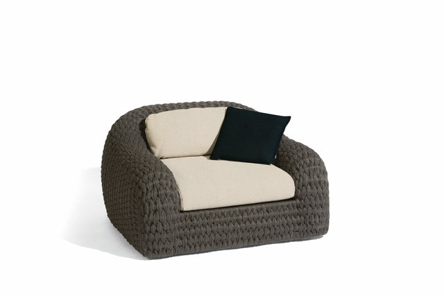 Fotoliu Lounge Manutti Kobo – Frânghie Împletită și Aluminiu