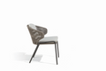 Scaun dining Manutti Radoc Lava Bronze – profil lateral