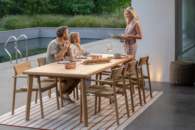 Lynn Masă de Dining Exterior din Teak – Jati Kebon